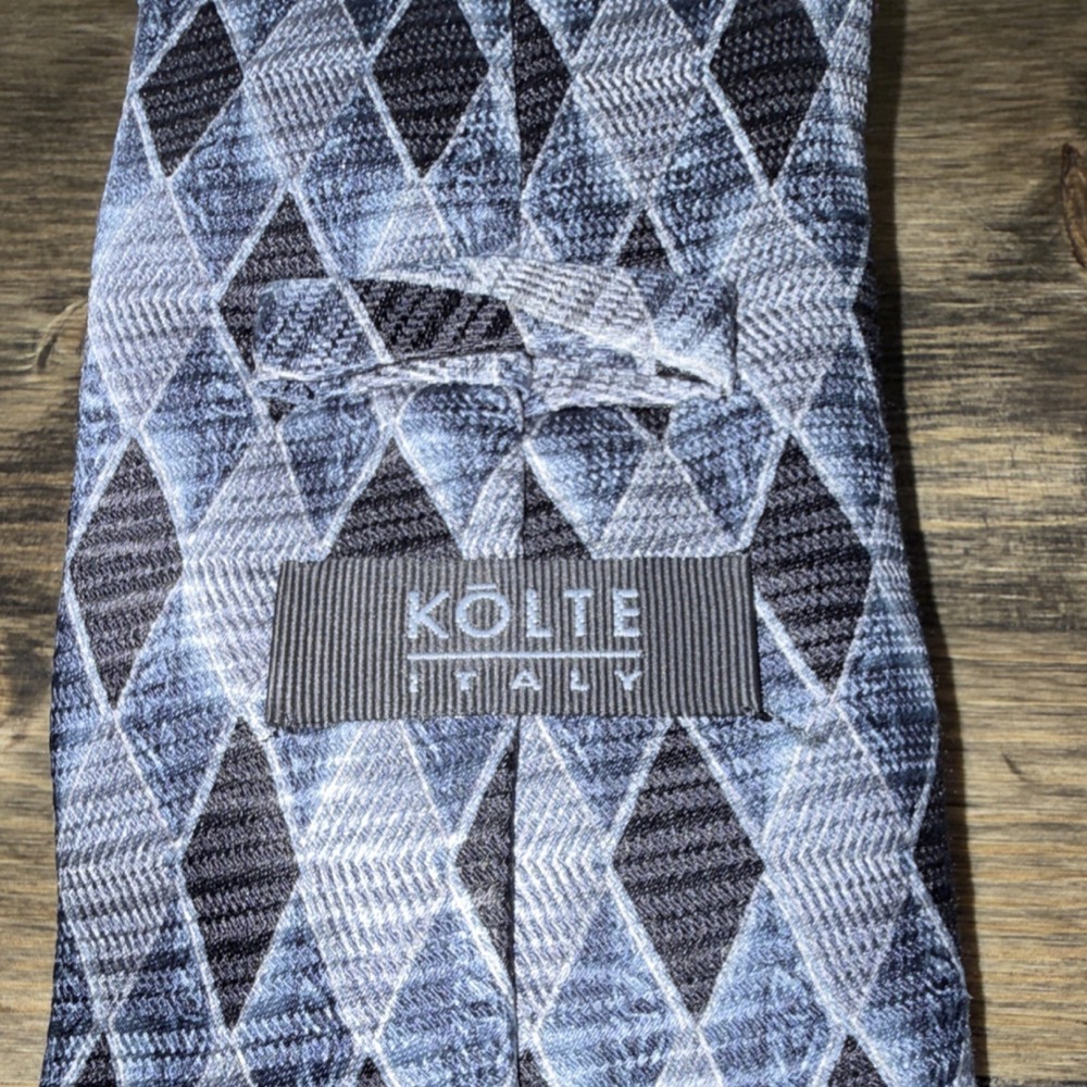 Vintage Kolte Italy 100% Silk Men's Tie: Woven - Picture 4 of 5